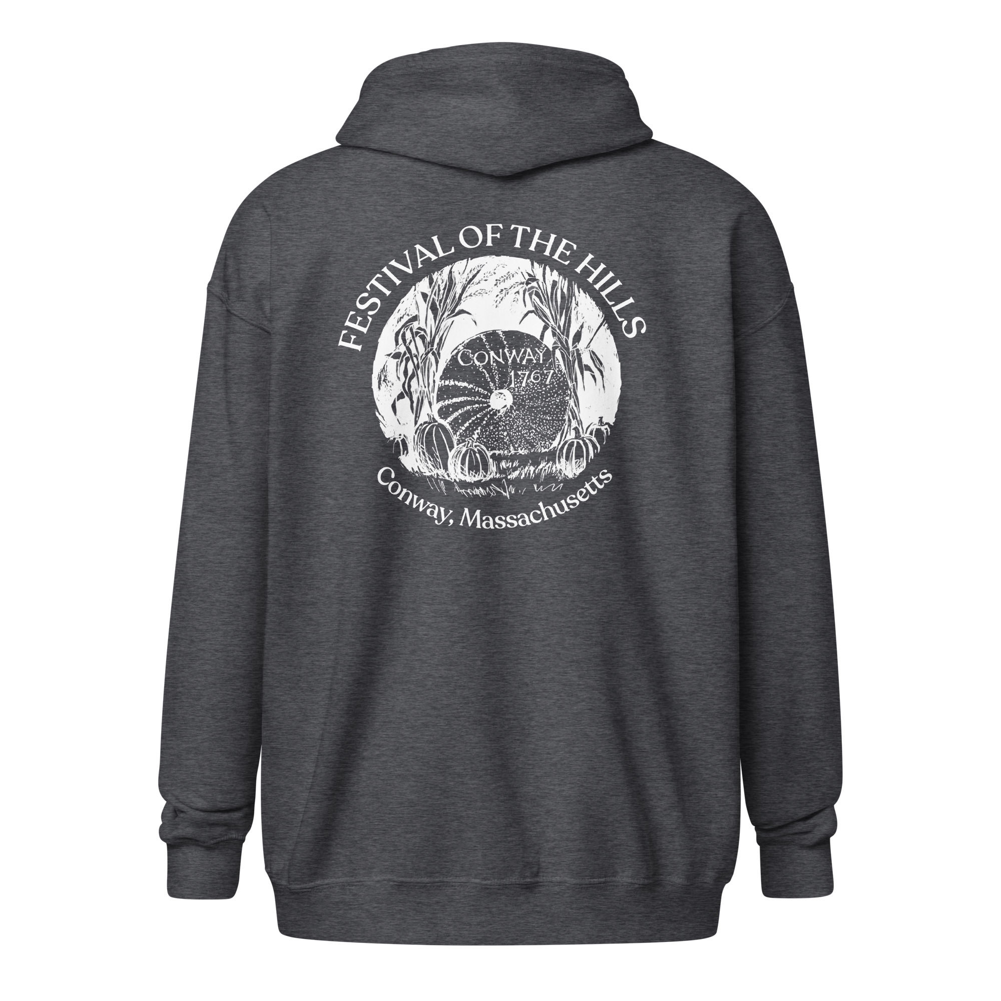Unisex Heavy Blend Zip Millstone Hoodie - Image 3